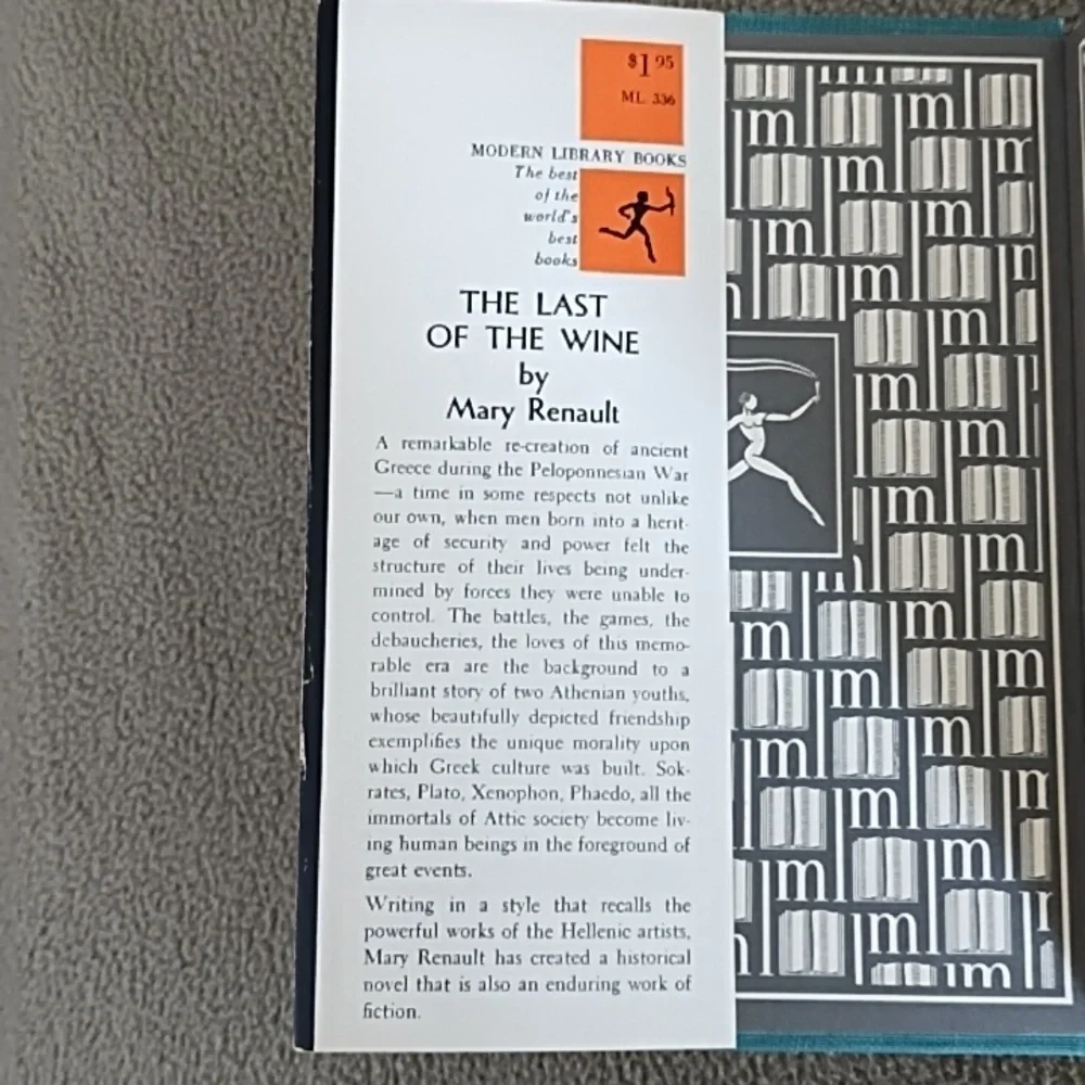 Mary Renault The Last Of The Wine 1956 Ancient Greece Historical Novel Hardcover